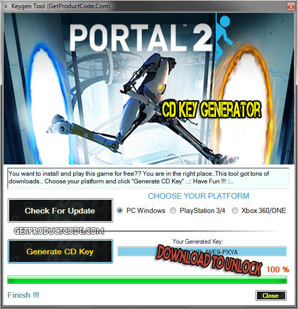 Portal 2 cd key giveaway 2016