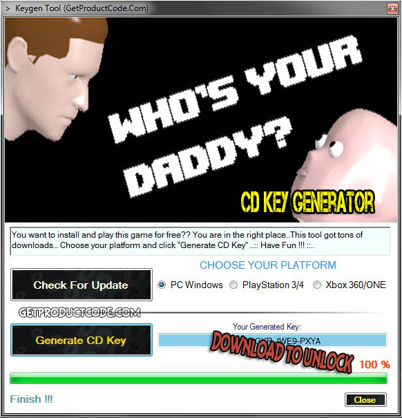 Who's Your Daddy cd key giveaway